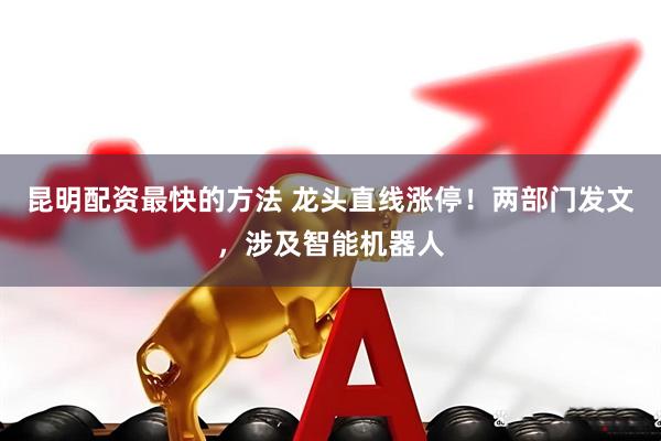昆明配资最快的方法 龙头直线涨停！两部门发文，涉及智能机器人