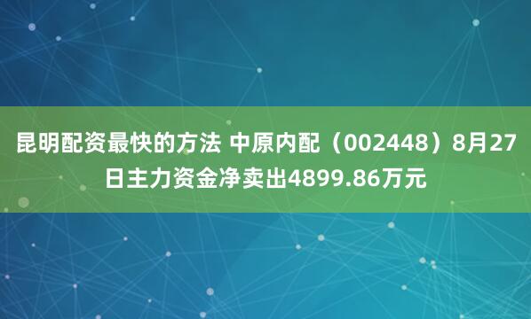 昆明配资最快的方法 中原内配（002448）8月27日主力资金净卖出4899.86万元